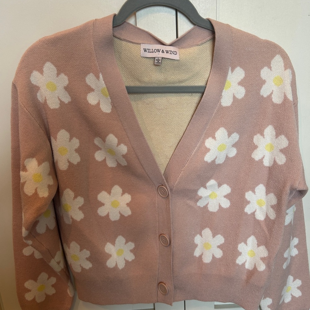 Willow & Wind Floral Cardigan in Pink